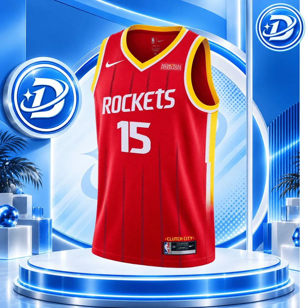Houston Rockets Reed Sheppard Nike Icon Swingman Jersey Shirt 11