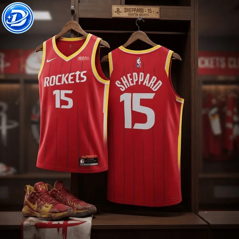 Houston Rockets Reed Sheppard Nike Icon Swingman Jersey Shirt 9 Houston Rockets Reed Sheppard Nike Icon Swingman Jersey Shirt 33