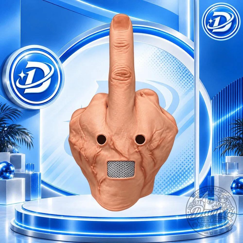 Middle Finger Funny Head Mask Costume 2026