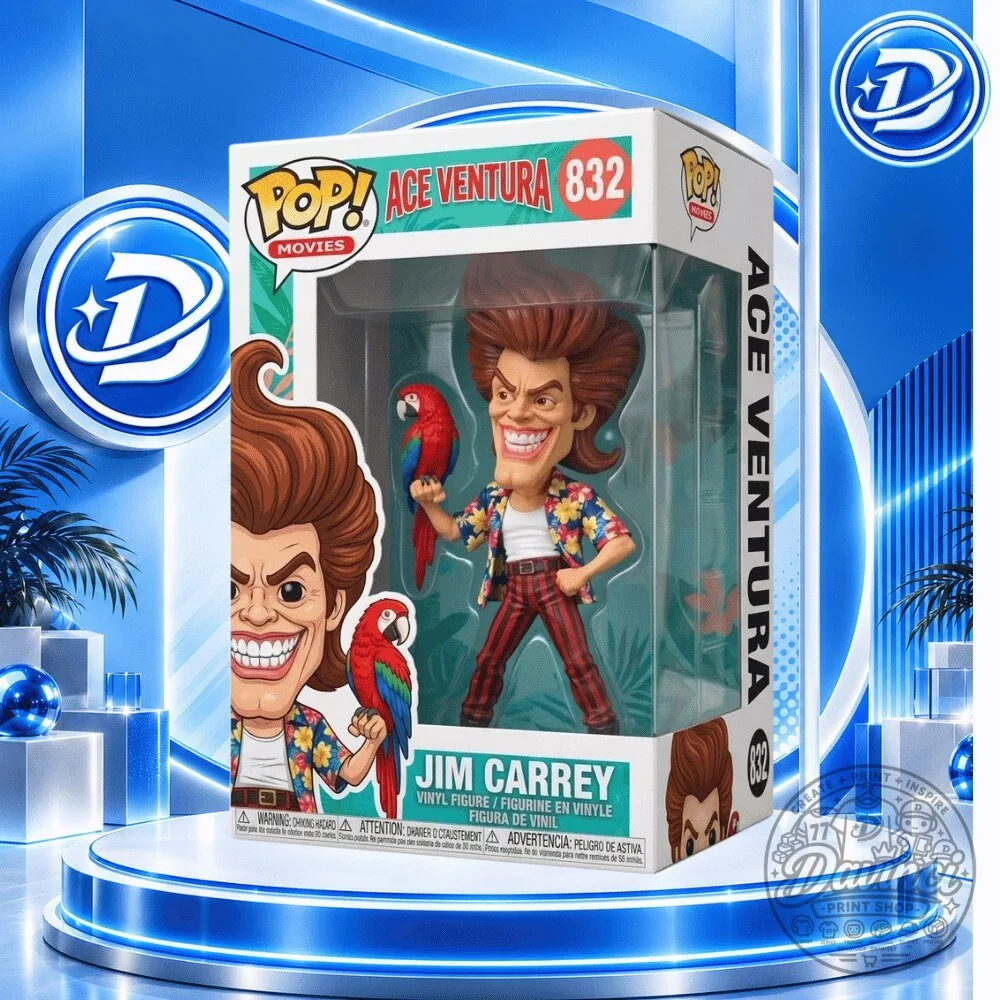 Funko Pop Ace Ventura Jim Carrey With Parrot Figure