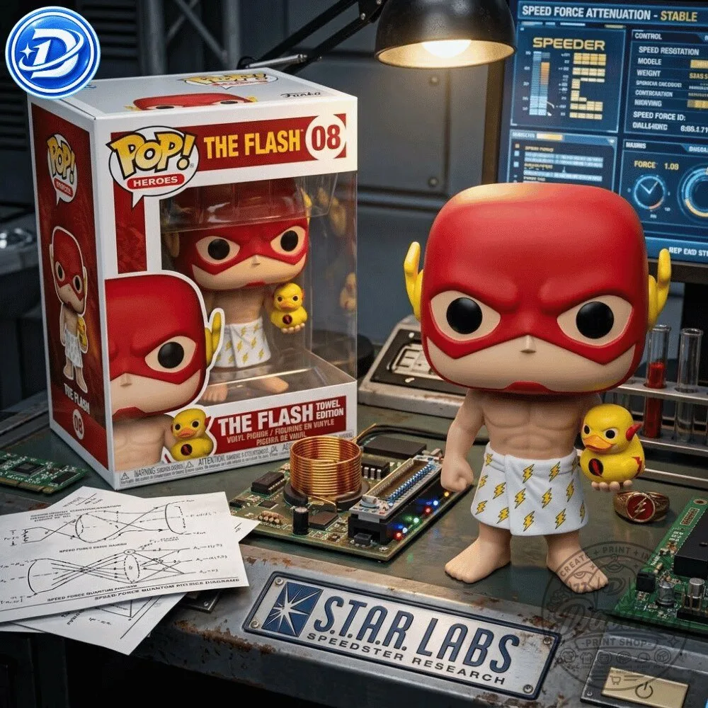 Funko Pop! Heroes: The Flash Towel Edition Figure 12 Funko Pop! Heroes: The Flash Towel Edition Figure