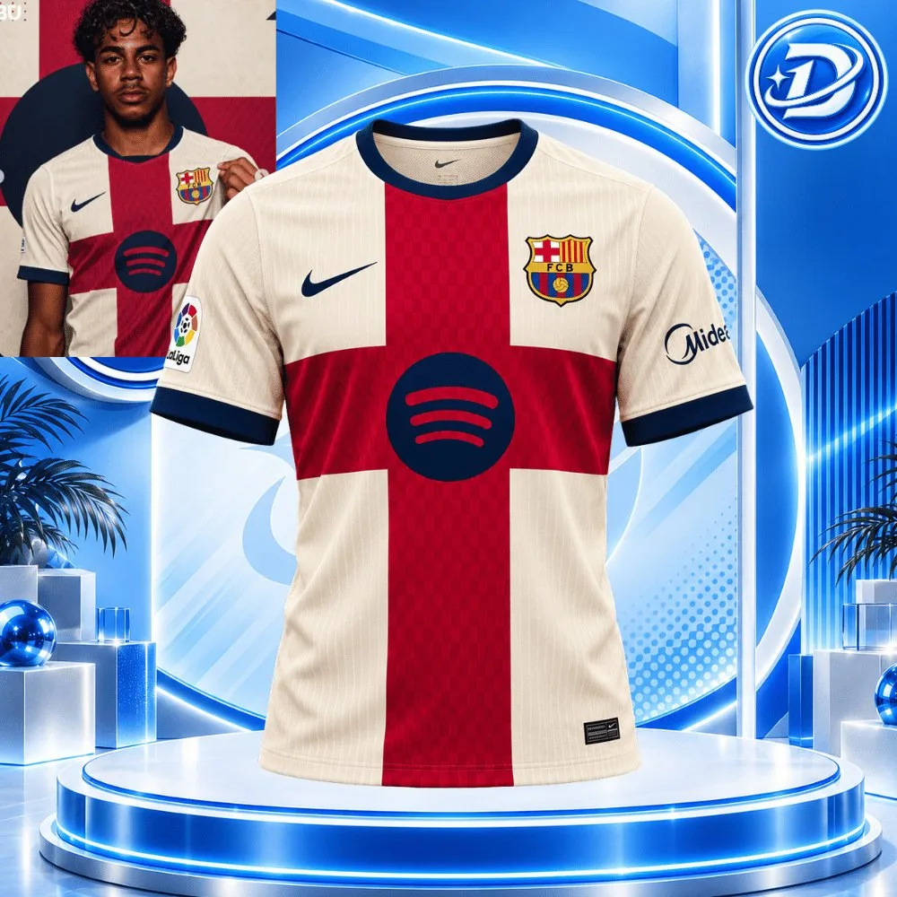 Barcelona 26 27 Fourth Jersey Saint Jordi Edition Shirt